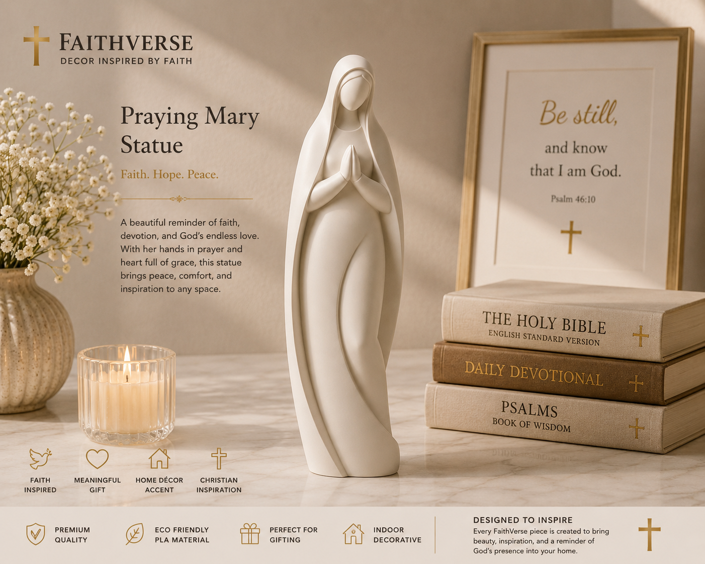 Praying Mary Statue